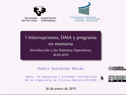 Imágen de pdf 1 Interrupciones, DMA y programa en memoria